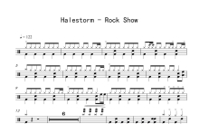 Halestorm《Rock Show》鼓谱_架子鼓谱