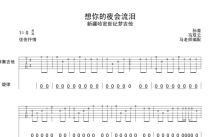 孙青《想你的夜会流泪》吉他谱_G调吉他弹唱谱