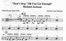 Michael Jackson《Don't stop 'till you get enough》鼓谱_架子鼓谱