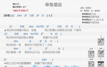 戴佩妮《单身潜逃》吉他谱_C调吉他弹唱谱_和弦谱