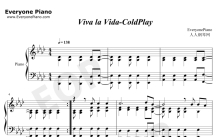ColdPlay-ColdPlay《VivalaVida》钢琴谱