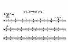 林峯《爱在记忆中找你》鼓谱_架子鼓谱