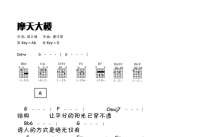 薛之谦《摩天大楼》吉他谱_G调吉他弹唱谱_和弦谱