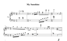 张杰《My Sunshine》钢琴谱