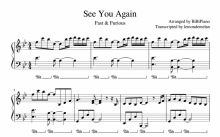 《See You Again》钢琴谱（速度与激情7片尾曲）