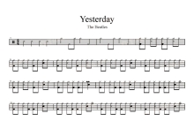 Beatles《Yesterday》鼓谱_架子鼓谱