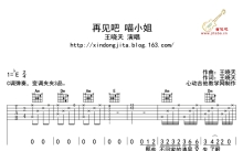 王晓天《再见吧喵小姐》吉他谱_C调吉他弹唱谱