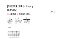 儿歌《祝你生日快乐》吉他谱_C调吉他弹唱谱_和弦谱