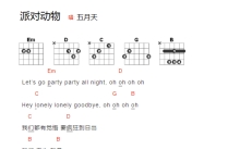 五月天《派对动物》吉他谱_吉他弹唱谱_和弦谱