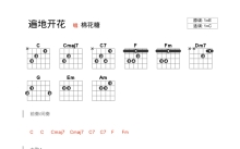 棉花糖《遍地开花》吉他谱_C调吉他弹唱谱_和弦谱