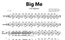 FooFighters《Big Me》鼓谱_架子鼓谱