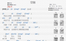 岑宁儿《空隙》吉他谱_G调吉他弹唱谱_和弦谱