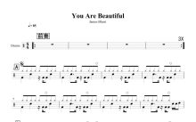 James Blunt《You're Beautiful》鼓谱_架子鼓谱