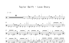taylor swift《Love Story》鼓谱_架子鼓谱