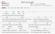 艾薇儿《Not Enough》吉他谱_C调吉他弹唱谱_和弦谱