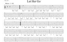 东尼《let her go》吉他谱_吉他独奏谱