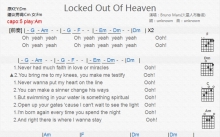 Bruno Mars《Locked Out Of Heaven》吉他谱_C调吉他弹唱谱_和弦谱