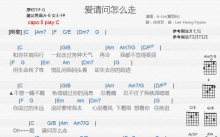 A-Lin《爱请问怎么走》吉他谱_C调吉他弹唱谱_和弦谱