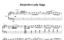 Lady Gaga《Alejandro》钢琴谱