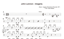 John Lennon《Imagine》鼓谱_架子鼓谱