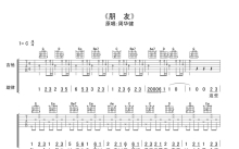 周华健《朋友》吉他谱_C调吉他弹唱谱_扫弦版