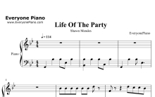 ShawnMendes《Life of the Party》钢琴谱