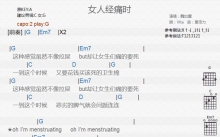 魏如萱《女人经痛时》吉他谱_G调吉他弹唱谱_和弦谱