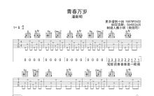 潘新明《青春万岁》吉他谱_G调吉他弹唱谱