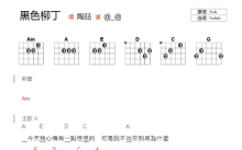 陶喆《黑色柳丁》吉他谱_A调吉他弹唱谱