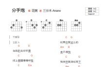 花粥《分手炮》吉他谱_C调吉他弹唱谱_和弦谱