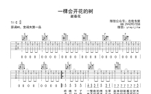 谢春花《一棵会开花的树》吉他谱_C调吉他弹唱谱