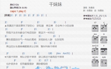 张震岳《干妹妹》吉他谱_C调吉他弹唱谱_和弦谱