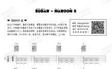 maroon5《sugar》吉他谱_吉他弹唱谱