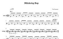 Ramones《Blitzkrieg Bop》鼓谱_架子鼓谱