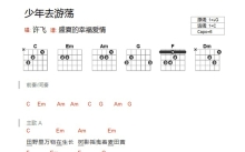 许飞《少年去游荡》吉他谱_C调吉他弹唱谱_和弦谱