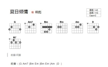 黎明《夏日倾情》吉他谱_G调吉他弹唱谱_和弦谱