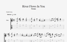 《River Flows In You》吉他谱_吉他独奏谱