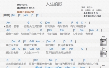 黄乙玲《人生的歌》吉他谱_C调吉他弹唱谱_和弦谱