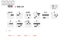 赞美之泉《倾倒》吉他谱_D调吉他弹唱谱_和弦谱