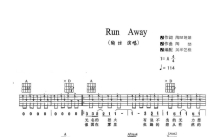 陶喆《Run Away》吉他谱_A调吉他弹唱谱