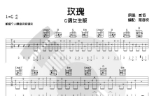 贰佰《玫瑰》吉他谱_G调吉他弹唱谱