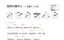 约书亚《耶稣你是中心》吉他谱_C调吉他弹唱谱_和弦谱