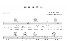韩培娟《海里来的沙》吉他谱_D调吉他弹唱谱