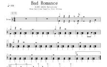 LADY GAGA《Bad Romance》鼓谱_架子鼓谱