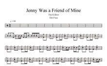 Killers《Jenny Was a Friend of Mine》鼓谱_架子鼓谱