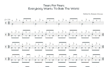 Tears For Fears《Everybody Wants To Rule The World》鼓谱_架子鼓谱