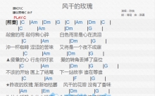 陈瑞《风干的玫瑰》吉他谱_C调吉他弹唱谱_和弦谱