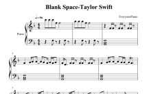 Taylor Swift《Blank Space》钢琴谱