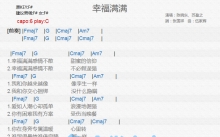 陈晓东/苏盈之《幸福满满》吉他谱_C调吉他弹唱谱_和弦谱