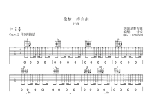 汪峰《像梦一样自由》吉他谱_D调吉他弹唱谱